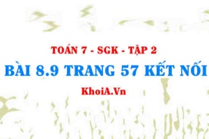 Bài 8.9 trang 57 Toán 7 Kết nối tri thức Tập 2